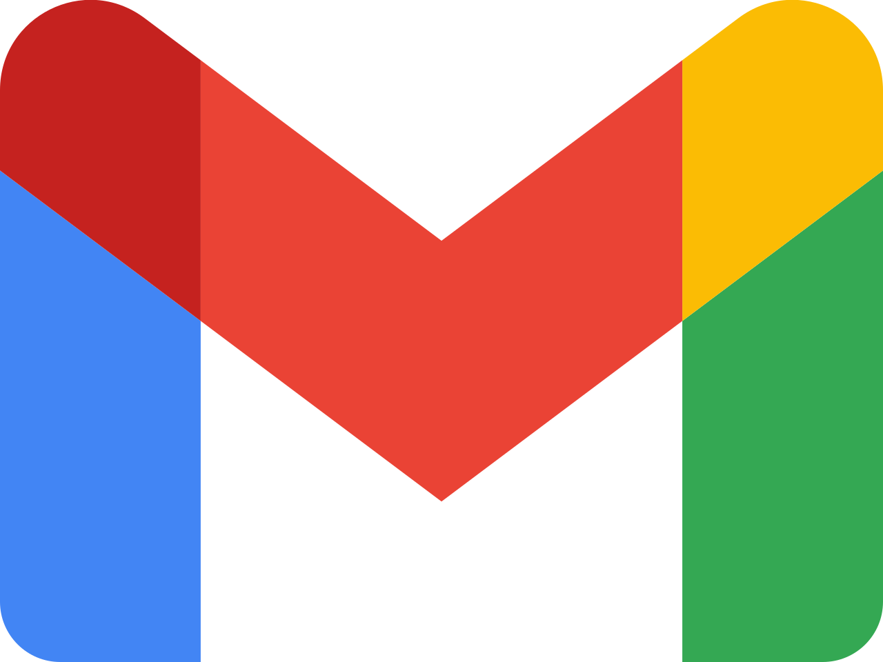 Gmail logo, the email service by Google.