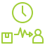 A funnel icon with a clock and figures indicates the automated streamlining of lead nurturing processes, enhancing speed, efficiency, and error reduction.