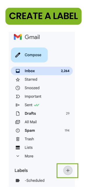Create a label in Gmail
